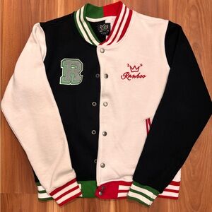 Men's Varsity Jacket - Black and White